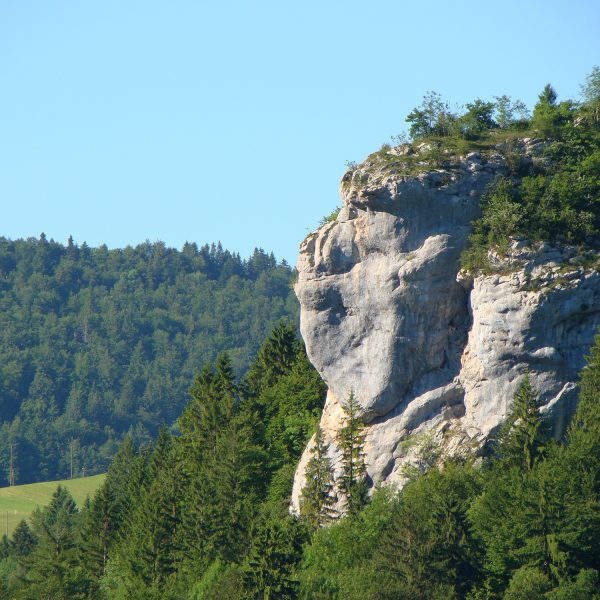 goumois rocher singe france suisse vallée doubs pays horloger jura