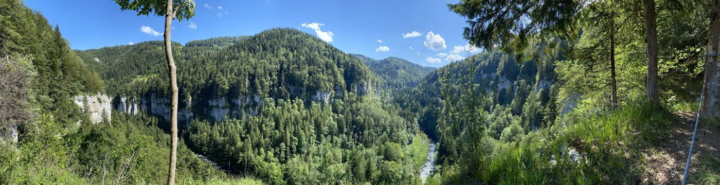 via ferrata echelles de la mort panorama pays horloger doubs jura