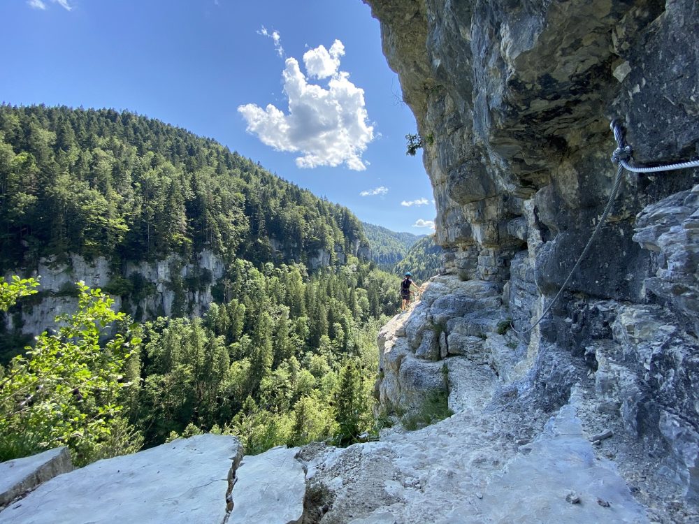 via ferrata des échelles de la mort pays horloger doubs jura