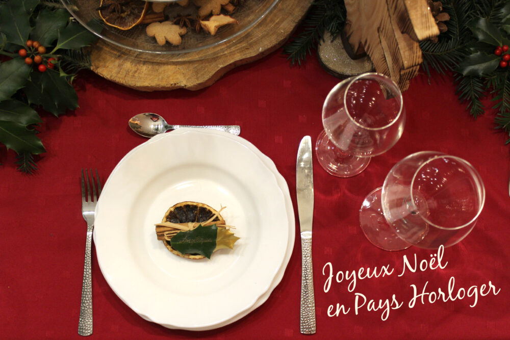 table de noel pays horloger