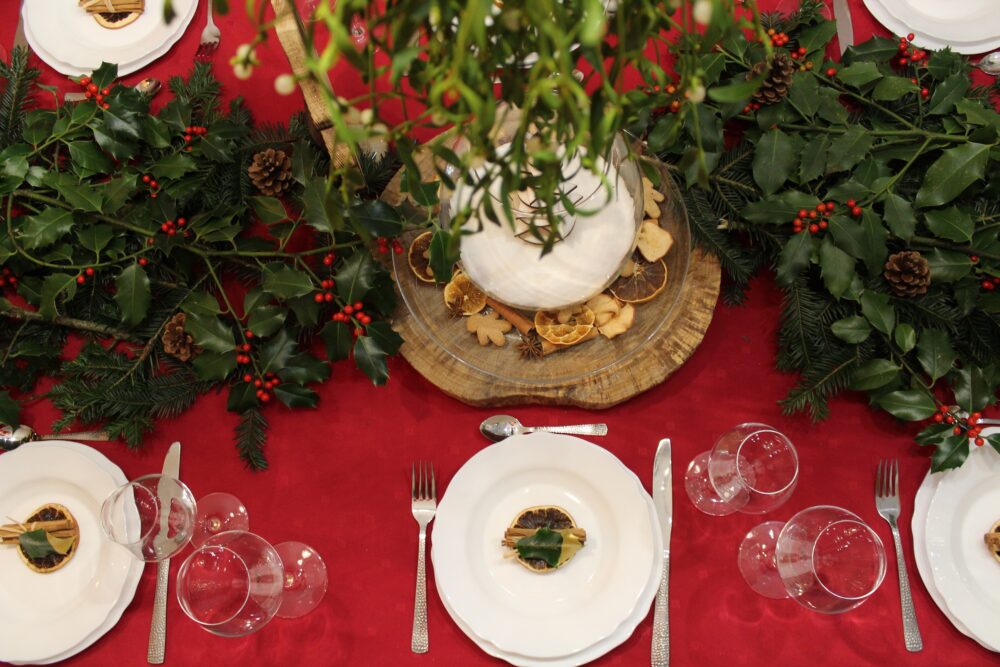 100% Weihnachtstisch pays horloger Familienfeieressen im Haut-Doubs, Jura