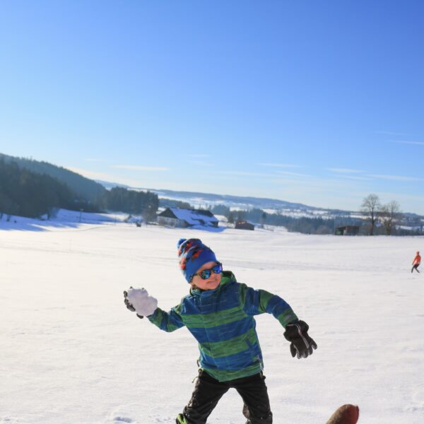 hiver neige jeux boule de neige pays horloger