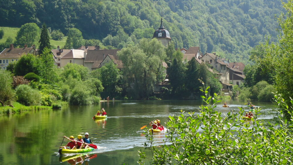 canoe saint-hippolyte doubs accompagné activité famille pays horloger jura