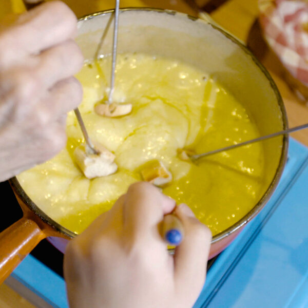 fondue meal cheese restaurant winter