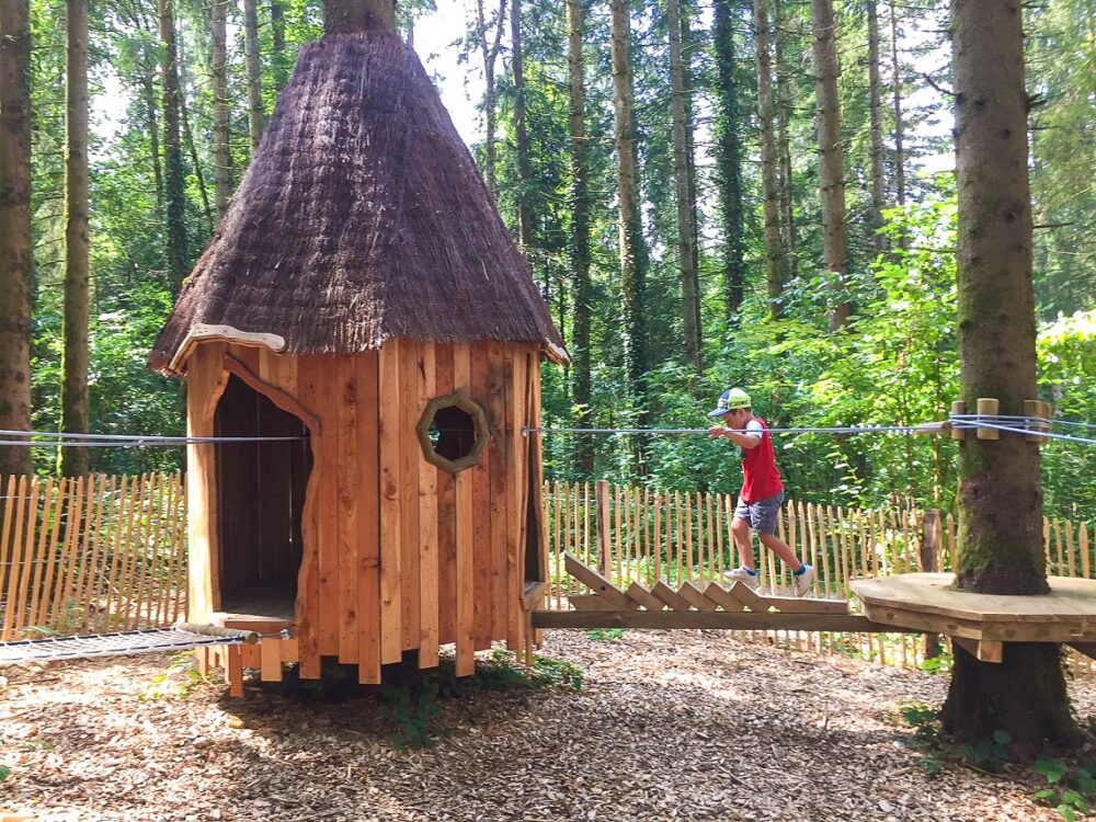 with the little ones treetop adventure course Combe Saint Pierre pays horloger