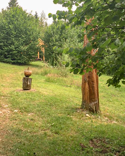Picknickplaats van het arboretum van Montbeliardot pays horloger