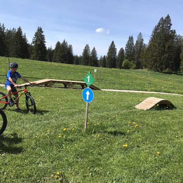 lustiger Mountainbike-Kurs in Gardot pays horloger