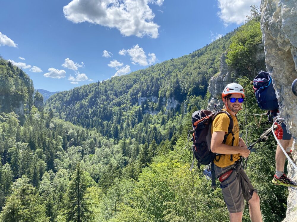 idée séjour en mode sportif via ferrata echelles de la mort pays horloger doubs jura