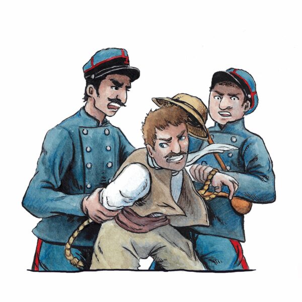 Schatzsuche ©TessIllustration (1)r Schatzsuche der Schmuggelwege Festnahme pays horloger