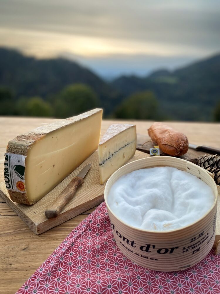 local produce pays horloger Comté sausage, Mont d'Or cheese, Morbier cheese, Jura cheese